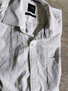 Men's White Slim Fit Premium Cotton Shirt