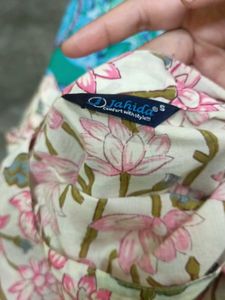 Beautiful Pink Lotus Print Kurta