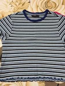 Striped Cropped Top