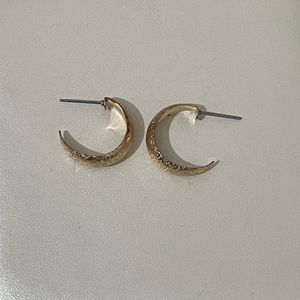 Textured Gold Hoop Earrings