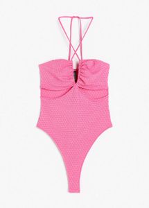 Pink Textured Bikini Top barbie collection