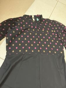 Polka Dot Sheer Sleeve Top