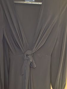 Chic Black Tie-Front Playsuit