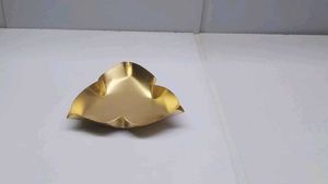Elegant Golden Metal Leaf Urli 3.5inch size
