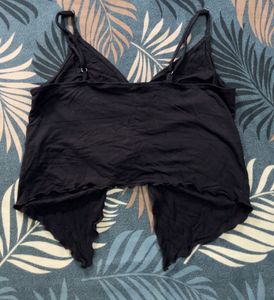 H&amp;M Black Ruched Camisole Top