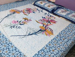 Pure Cotton Bedsheet Wth Pillow Cover