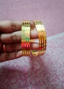 2 New 1grm Gold Polish Bangle