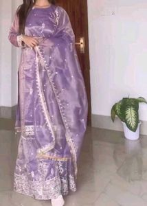 Elegant Purple Embroidered Salwar Suit