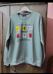 Mint Green Graphic Print Long Sleeve Top
