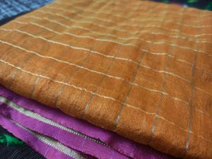 Elegant Orange Silk Saree