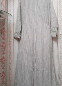 BIBA Women's Cotton Striped A-Line Kurta