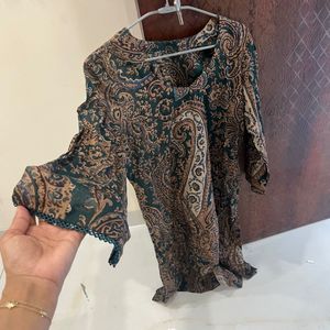 Boho Paisley Print Kurta