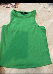 SALEE ‼️‼️Vibrant Green Ribbed Tank Top