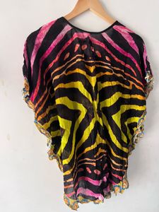 Designer Label Pure Georgette Boho Kaftan Top