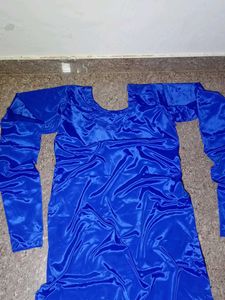 blue soft silk salwar kameez set