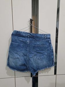 Distressed Denim Shorts