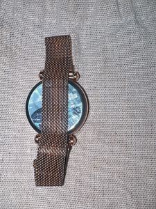 Rose Gold Mesh Band Watch