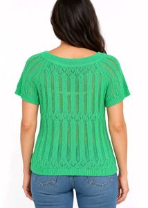 Chic Green Knit Top