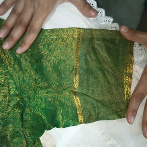 Green Golden Silk Blouse