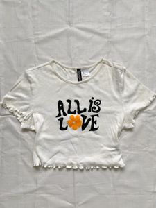 White "All Is Love" Graphic Tee