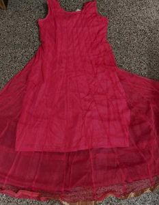 New Pink Anarkali Kurta Set For Grabs