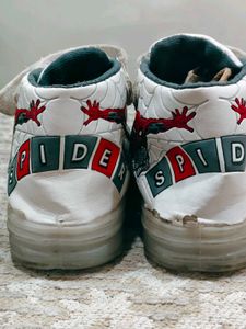 spider man shoes and dinasaur
