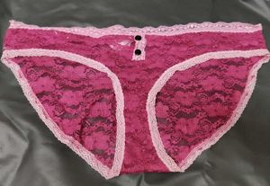 Lace Briefs with Button Detail