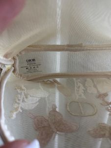 Dior Butterfly Embroidered Mesh Pouch