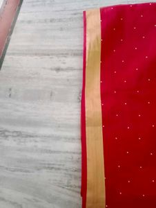 Maroon  organza saree