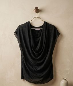Elegant Black Drape Top