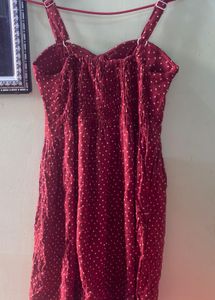 Chic Red Polka Dot Mini Dress