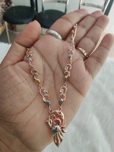 92.5 Rose Gold Neckpiece WTH Earings