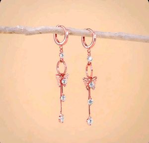 Elegant Rose Gold Drop Earrings