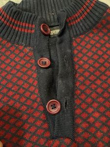 Cobb Men's Maroon Textured Sweater