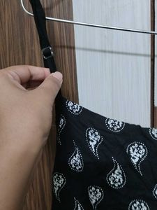 Stylish Black Paisley Print Dress