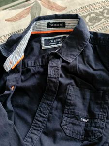 Men's Navy Blue Casual Shirt