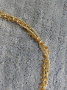 Elegant Off White Beaded Necklace