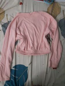 Pink Angel Energy Crop Oversized Sweatshirt