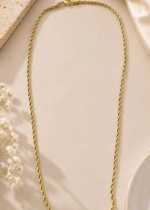 Elegant Gold Rope Chain Necklace