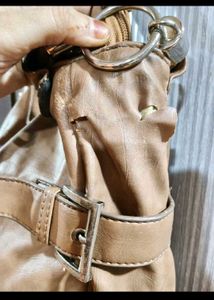Chic Brown Leather Hobo Bag