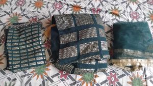 New Sparkling Teal Kurta Set with Dupatta