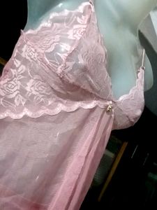 Charming Pink Babydoll Lingerie Set
