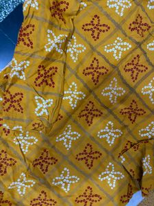 Yellow Bandhani Print Kurta