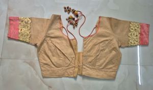beige cotton blouse