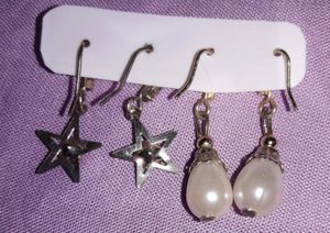Charming Pearl &amp; Star Earrings Set