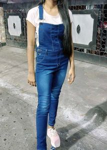 Blue Denim Jumpsuit For Women