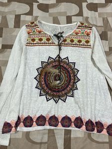Boho Mandala Print Tunic Top