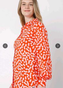 Stylish Orange Printed Shirt