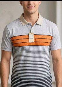 Men's Striped Polo T-Shirt