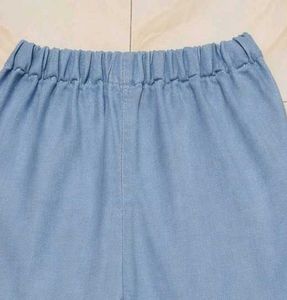 Light Blue Wide Leg Pants
